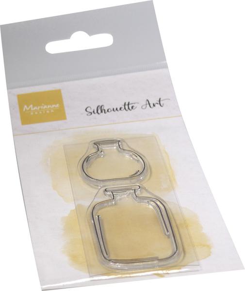 Marianne Design - Clear Stamps - Silhouette Art Vases - Stempel 