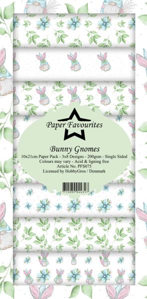 Paper Favourites - "  Bunny Gnomes  " - Slim Paper Pack - 3x8 Inch 