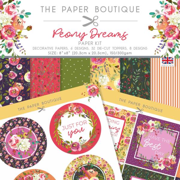 The Paper Boutique - Paper Kit - Peony Dreams  - Die Cut Toppers - Designpapier 