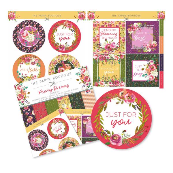 The Paper Boutique - Paper Kit - Peony Dreams  - Die Cut Toppers - Designpapier 