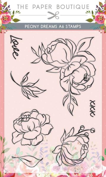 The Paper Boutique - Clear Stamp - "Peony Dreams " - Stempel