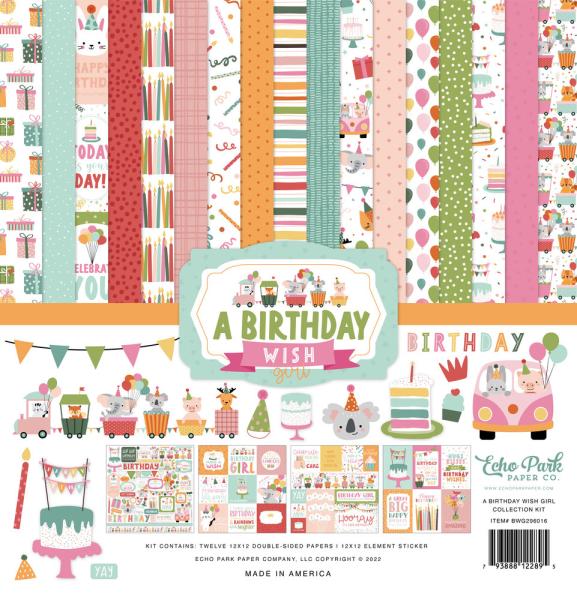 Echo Park - Collection Kit 12x12" - "A Birthday Wish Girl"