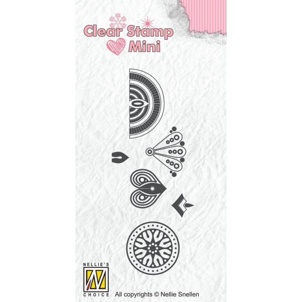 Nellie's Choice - Mandala Mini Clear Stamp - " Blume-3 " - Stempel