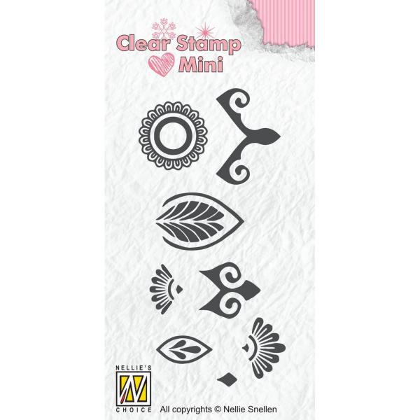 Nellie's Choice - Mandala Mini Clear Stamp - " Blume-2 " - Stempel