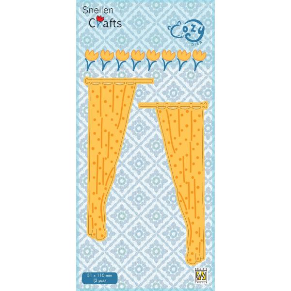 Nellie's Choice - Snellen Crafts Dies - "Cozy Curtains" - Stanze