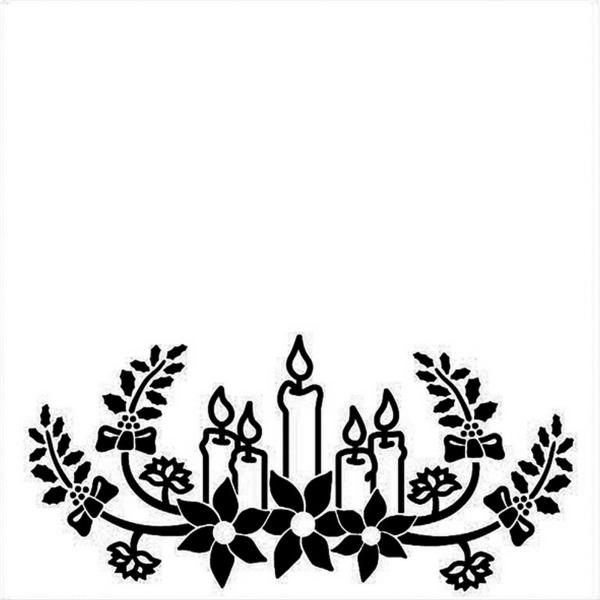 Nellie's Choice - 3D Embossing Folder - " Christmas Candles " - Prägefolder