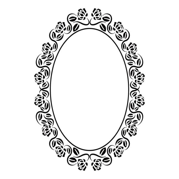 Nellie's Choice - 3D Embossing Folder - " Oval Frame Roses " - Prägefolder