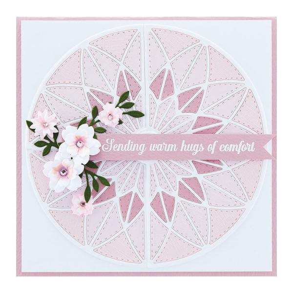 Spellbinders - Stempelset - "Quilty Hugs Sentiments" - Silikonstempel