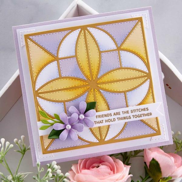 Spellbinders - Dies - "Patchwork Petals Etched Dies" - Stanzschablonen