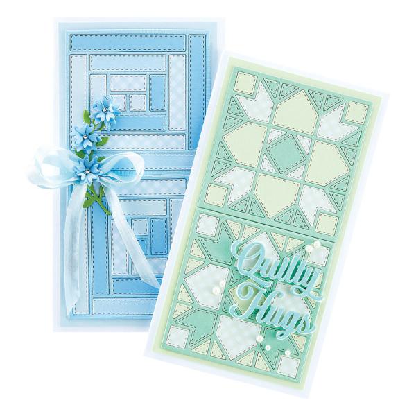 Spellbinders - Dies - "Log Cabin and Flower Mini Quilts" - Stanzschablonen