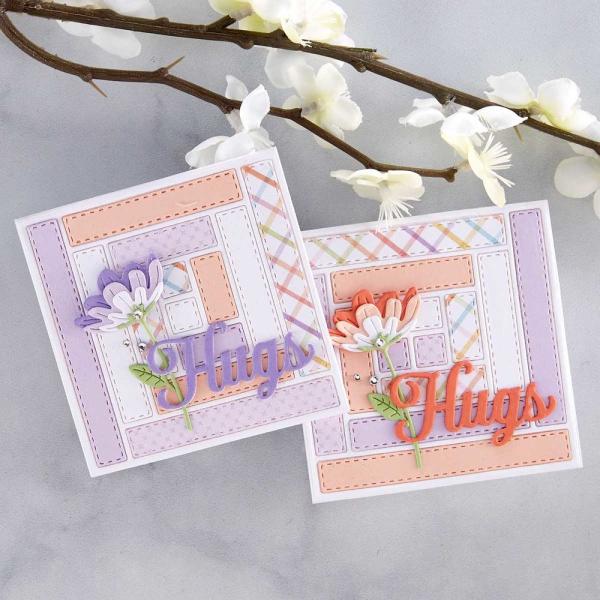 Spellbinders - Dies - "Log Cabin and Flower Mini Quilts" - Stanzschablonen