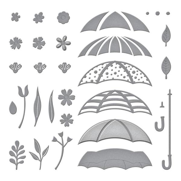 Spellbinders - Dies - "Umbrella Bloom" - Stanzschablonen