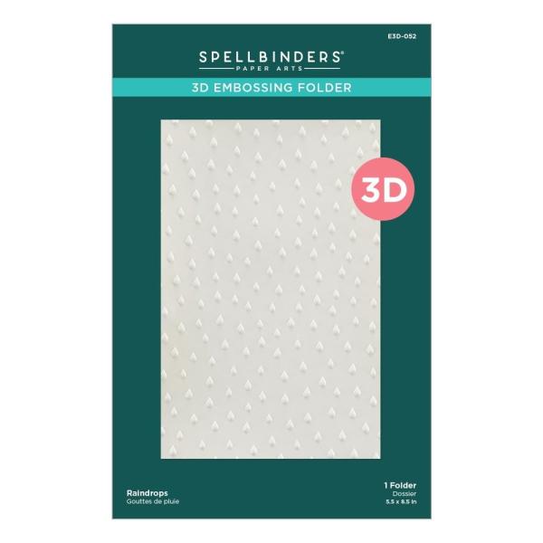 Spellbinders - Embossingfolder - "Raindrops 3D" - Prägefolder