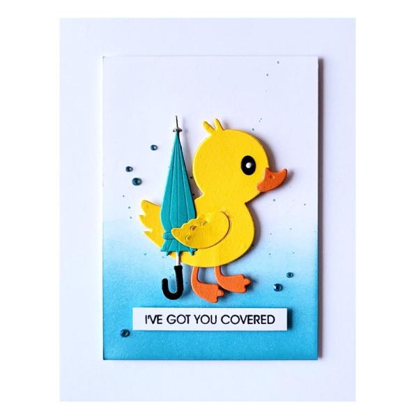 Spellbinders - Dies - "Duck with Umbrella" - Stanzschablonen