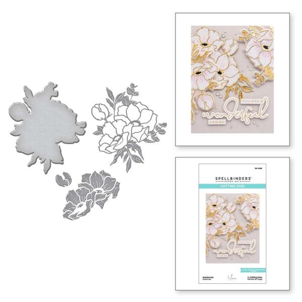 Spellbinders - Die Cuts - "Anemones Etched Dies" - Stanzteile