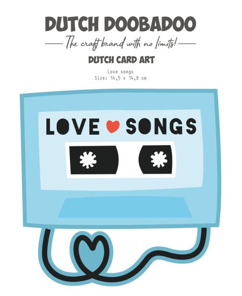 Dutch Doobadoo - Stencil - Dutch Card Art - "Love Songs " - Stencil A5 - Schablone