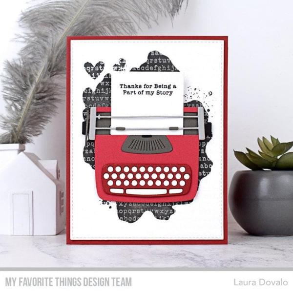 My Favorite Things Stempelset "Typewriter Sentiments: Friendship" Clear Stamp