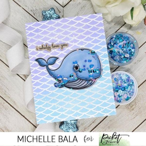 Picket Fence Studios - Embellishment -  Sea of Dolphins - Streuteile 