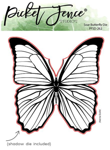 Picket Fence Studios - Stanzschablone "Soar Butterfly" Dies 4,11 x 3,98  Inch