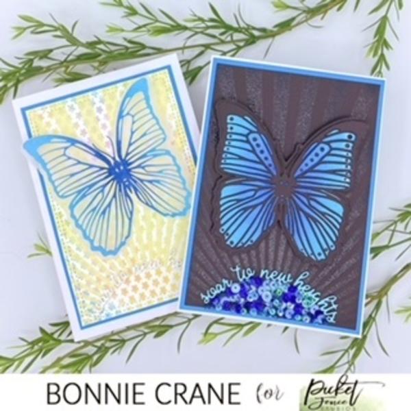 Picket Fence Studios - Stanzschablone "Soar Butterfly" Dies 4,11 x 3,98  Inch