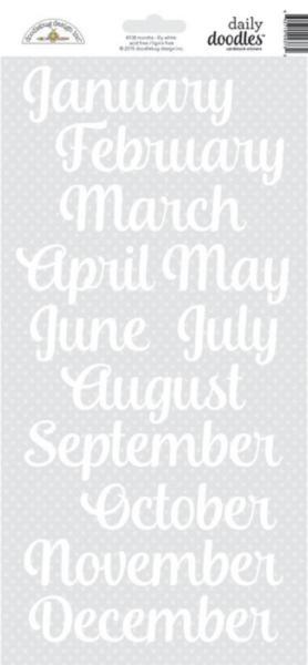 Doodlebug Design - Aufkleber "Daily Doodles Calendar Months Stickers" 