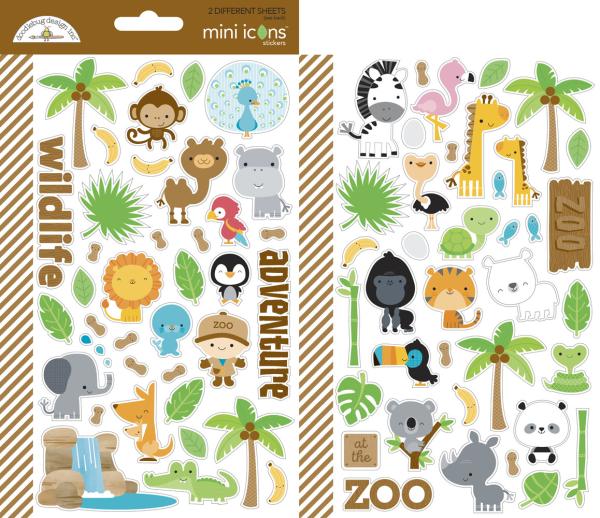 Doodlebug Design - Aufkleber "At the Zoo" Sticker