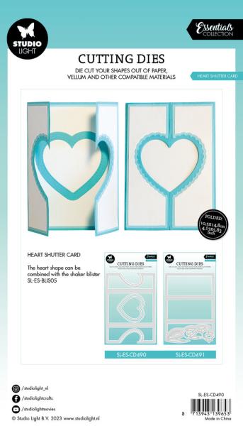 Studio Light - Stanzschablone "Heart Shutter Card" Dies