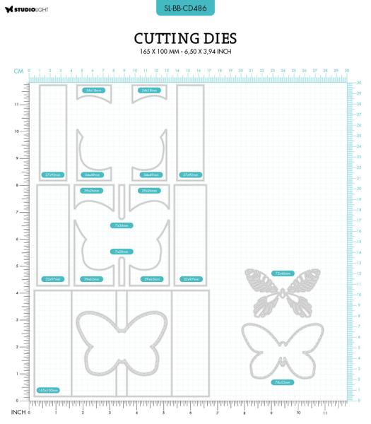 Studio Light - Stanzschablone "Die Butterfly Pop Out Card" Dies