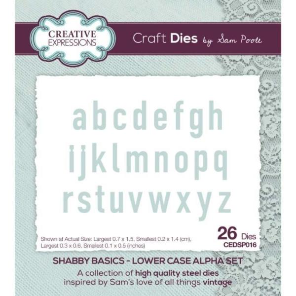 Creative Expressions - Stanzschablone "Lower Case Alpha Set" Dies Shabby Basics