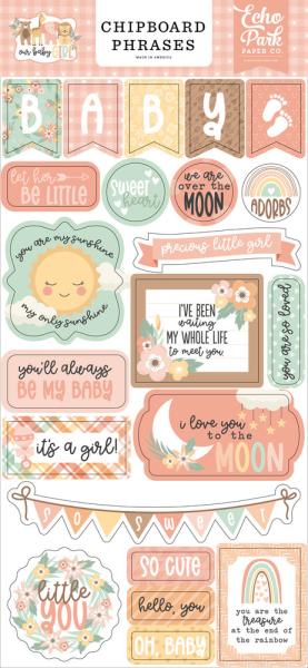 Echo Park - Sticker "Our Baby Girl" Chipboard 6x13 Inch