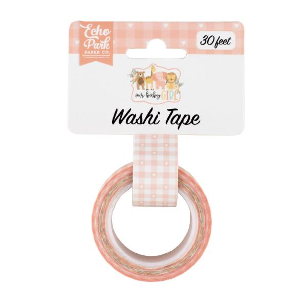 Echo Park - Decorative Tape "Baby Girl Plaid" Washi Tape 