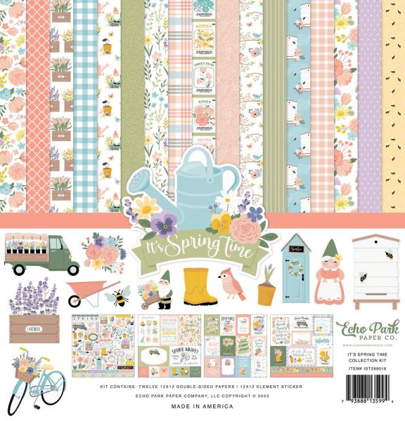 Echo Park - Designpapier "It's Spring Time" Collection Kit 12x12 Inch - 12 Bogen