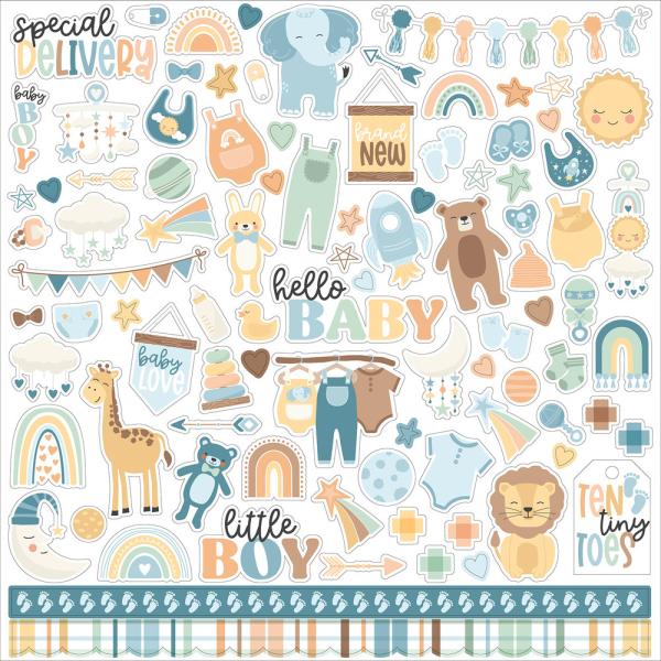 Echo Park - Designpapier "Our Baby Boy" Collection Kit 12x12 Inch - 12 Bogen