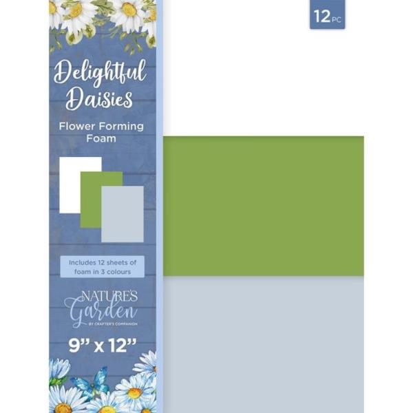 Crafters Companion - Flower Forming Foam "Delightful Daisies" 9x12 Inch - 12 Bogen