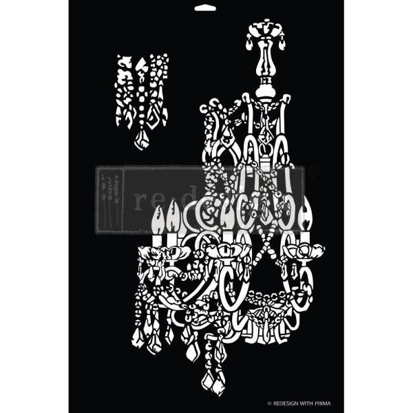 Re-Design with Prima - Schablone "Empire Chandelier" Stencil