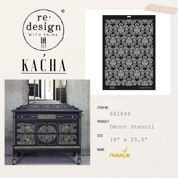 Re-Design with Prima - Schablone "Kacha Anisa" Stencil 