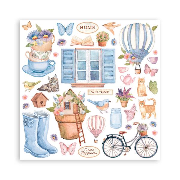 Stamperia - Designpapier "Welcome Home" Paper Pack 12x12 Inch - 10 Bogen