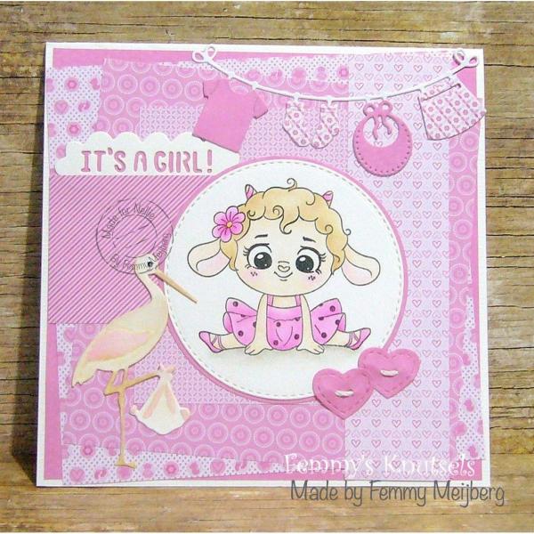 Nellie's Choice - Stempel "Little Lamb" Clear Stamps Nellie´s Cuties 