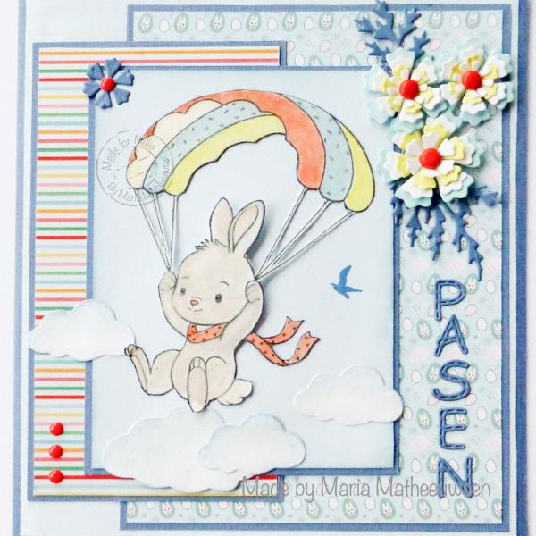 Nellie's Choice - Stempel "Parachuting Bunny" Clear Stamps Nellie´s Cuties 