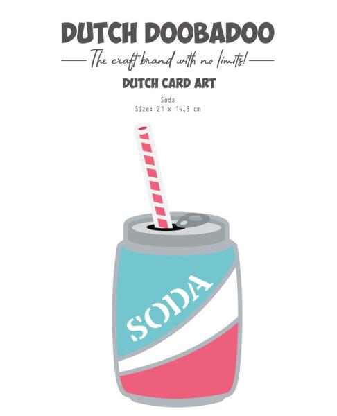 Dutch Doobadoo - Schablone A5 "Soda" Stencil - Dutch Card Art