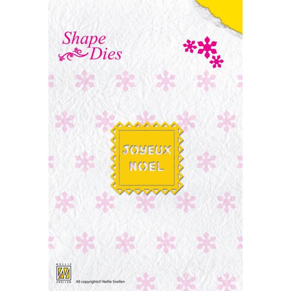 Nellie's Choice - Stanzschablone "Text Joyeux Noel" Shape Dies