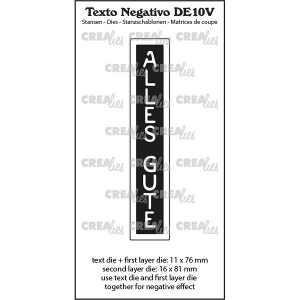 Crealies - Stanzschablone "Alles Gute" Texto Negativo Dies