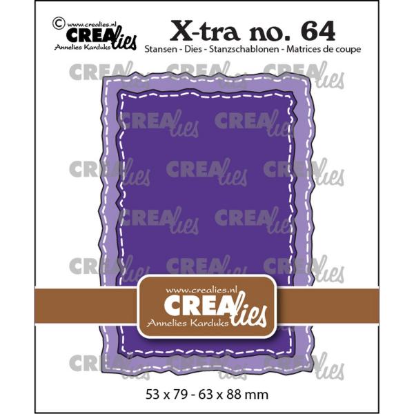 Crealies - Stanzschablone " ATC Rough Edges with Stitch" X-tra Dies