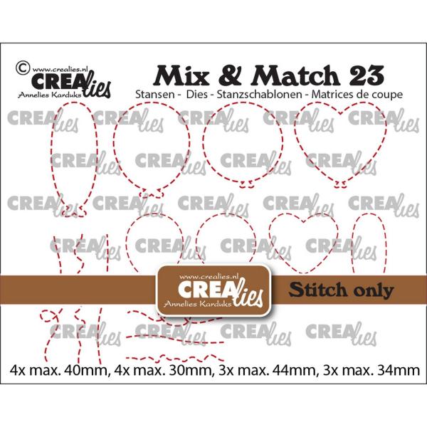 Crealies - Stanzschablone "Balloons" Mix & Match Dies