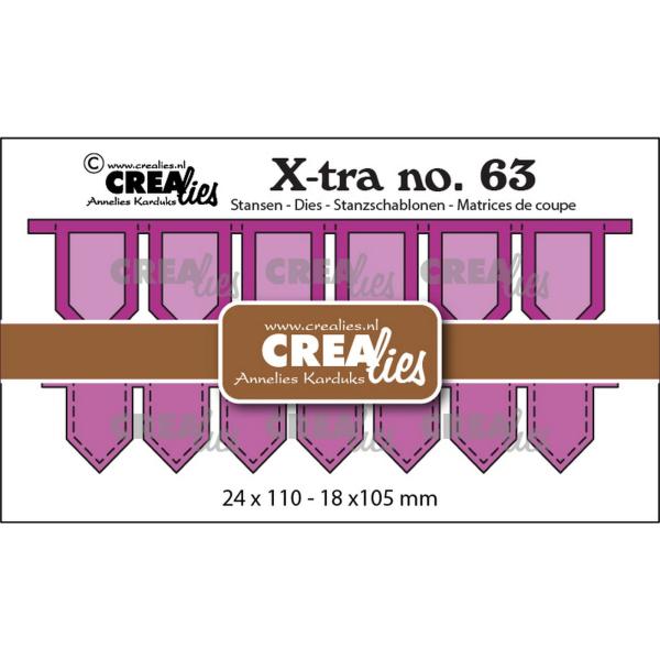 Crealies - Stanzschablone "Banners" X-tra Dies