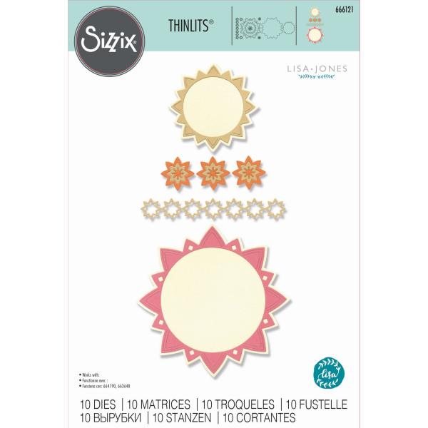 Sizzix - Stanzschablone "Geo Frames & Borders" Thinlits Craft Dies