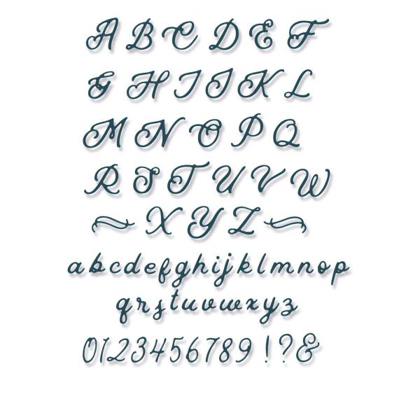 Sizzix - Stanzschablone "Scripted Alphabet" Thinlits Craft Dies