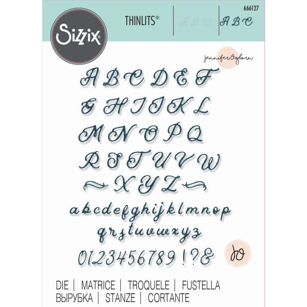 Sizzix - Stanzschablone "Scripted Alphabet" Thinlits Craft Dies