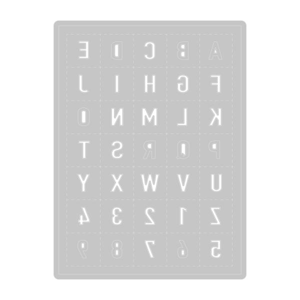 Sizzix - Stanzschablone "Tile Alphanumeric" Thinlits Craft Dies