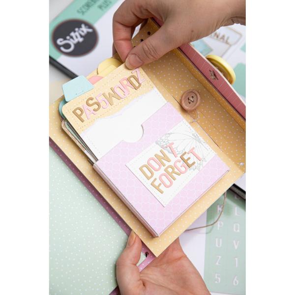 Sizzix - Stanzschablone "Library Pocket ATC Card & Tabs" Thinlits Craft Dies